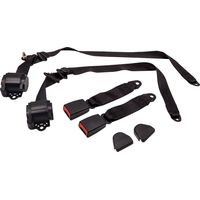 2x Dreipunktgurt Sicherheitsgurt für Jeep Wrangler CJ YJ 1982 - 1995 SchwarzAutomatik 3 - Punkt Sicherheitsgurt Gurtpeitsche 300mm for Jeep Wrangler CJ YJ