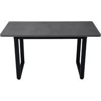 Table à manger style industriel, rectangle en métal gris – Moderne et simple pour cuisine ou salon