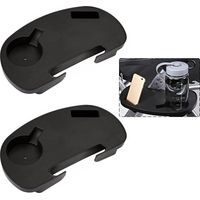 Lot de 2 Plateau Latérales de Chaise, Tablettes de Téléphone et Porte-gobelet, Facile à Clipser, Convient Portable pour Pêche Chaises Longues Camping Pique-Nique, Extérieur, Plage, Jardin