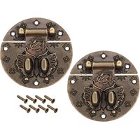 CCYKXA 2er-Set Holzbox, Truhe, rechteckiger Verschluss, Verschlüsse, Bronzeton, 58 mm