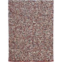 Tapis salon et chambre en laine 200x300 beige et rouge rectangle tissé