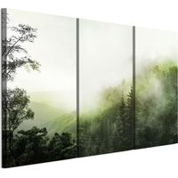 Cuadro sobre lienzo italiano de 90 x 60 cm, tríptico - estilo boho - naturaleza Cuadro sobre lienzo italiano de 120 x 80 cm, tríptico - estilo boho - naturaleza
