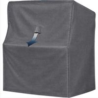 Schutzhülle Strandkorb PVC-Tarp L 119 x 106 x 160 cm Grau PVC-Gewebeplane 350 g/m² Wasserdicht Strandkorbhülle Abdeckung Salzwasser Resistent