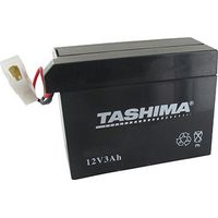 Motorrad-Batterie Tashima 12V, 3A, anpassbar für Tecumseh. L: 110, B: 55, H: 80 mm, mit Spezialanschluss (ohne Säure geliefert)