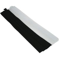 Klettverschluss Kabelbinder Satz 10 teilig Klettband schwarz weiss