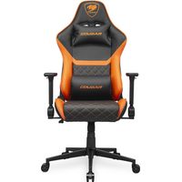 Cougar Armor One V2 - Silla para videojuegos, superficie de piel de PVC, reposabrazos plegables 4D, reclinable de 155°, ajuste de altura de elevación de pistón, soporte de peso de hasta 120 kg, color