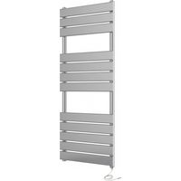 Electric Richmond Heated Towel Rail Chrome Flat Panel 400mm W x 1200mm H Bathroom Towel Radiator