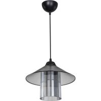 Lampada a sospensione stile vintage diffusore e paralume fumè - Inka ASZ1463