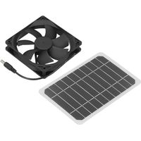 Ventilateur Solaire 6W, Ventilateur de Refroidissement avec Système d'échappement pour Serre Animaux et Poulets
