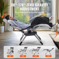 Fauteuil Inclinable Zéro Gravité - 825 mm Transat Relax Jardin