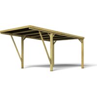 Carport en bois 16,5 m² Victor modern - simple sans poteau central