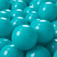 KiddyMoon 200 ∅ 7CM Palline Morbide Colorate Per Piscina Bambini Fatto In EU, Turchese