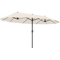 4.6m Double Garden Parasol - Beige