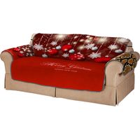 Merry Christmas Snow Sofa Cover Living Room Sofa Flexible Geometric Sofa Cover Home Decoration Accessories (3 Seater)