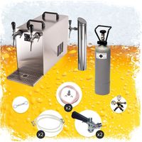 Système de tirage à bière sous-table kit complet STREAM 50, refroidisseur sec 2 voies, jusqu'à 55 l/h, fût type G & A