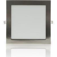 Pannello led quadrato acciaio nickel slim 24w ip20 incasso faro faretto Downlight naturale 4500k