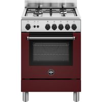 Bertazzoni La Germania Americana AMN664GVIV/24. Tipo di prodotto: Cucina, Colore del prodotto: Borgogna, Tipo di controllo: Manopola. Tipo di piano cottura: Gas, Numero totale di fuochi: 4 Fornello...