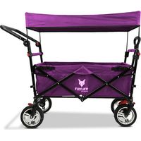 Fuxtec – Chariot de transport pliable 75 kg – Toit anti-UV – Double freinage – Dimensions 120x56x98 cm – Pour usage familial et jardin
