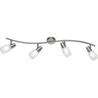 Spot plafond COLMAR RL argent/blanc verre 4xE14 dimm