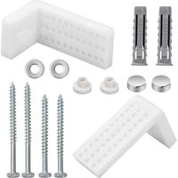 Kit Fixation WC au Sol,Vis Fixation WC, Fixation sur Pied Toilet, Kit de Fixation pour Cuvette de WC y Compris Bouchon d'Extension, Support de Montagepour Fixation/Pièces de Rechange(Vis 80mm)