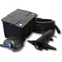 Set per laghetti filtro 12000l chiarificatore UVC 24W pompa CTF ECO 20W tubo 25m