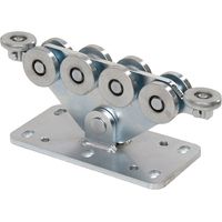 Monture double avec roulement à billes pour portes autoportantes
