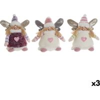 Weihnachtsschmuck DKD Home Decor Bunt Elf 13 x 10 x 18 cm (3 Stück)