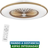 Casafan – Ventilateur de plafond sans pales 56cm – Éclairage LED avec télécommande – Haut-parleur Bluetooth intégré – 3 vitesses – Corps robuste
