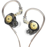 KZ EDX Pro in-Ear Stage Monitor Headphone Dual Magnetic Dynamic Unit Earphone Shock Bass Earbuds wit-No Mic-Black
