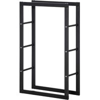 Porta Legna en tubi di ferro portata 100kg 60x25x100 cm