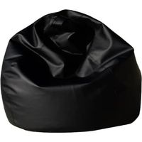 My Brand Germanvox Pouf Poltrona a Sacco, similpelle vari colori, Argento, Verde, Bianco, Blu, Lilla, Rosso 70 x 110 cm (Black)