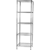 Scaffale 5 Ripiani 60x60x200 cm in Metallo Cromato Tosini