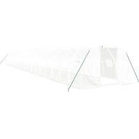 Serre tente abri plante fleur légumes avec cadre en acier 66 m² 22 x 3 x 2 m blanc