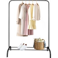 Portant à vêtements Penderie à vêtement avec porte-chaussures 110x40x150cm Noir