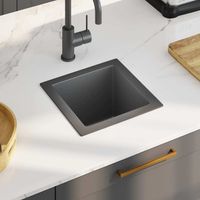 Vidaxl – Évier de cuisine 2 bacs en acier inoxydable fait main – Finition satinée – Insonorisé avec coussinets – Conception cadre en X