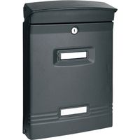 CASSETTA POSTALE ESTERNA ALLUMINIO NERA MALADETA - 25,5X12X37