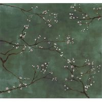 Art for the Home - Fototapete - Chinesische Blüte - Grün - 300x280cm