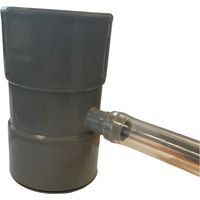 Collecteur de gouttière gris pour récupération d'eau EMP ROTOMOULAGE