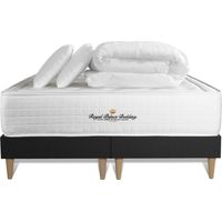 Pacchetto letto completo - Materasso 180x200cm + Box spring (monoblocco) + 2 cuscini + Piumino - Buckingham