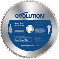 Evolution – Lame de scie circulaire 355mm – 66 dents – Alésage 25,4mm – Pour acier TCT – Coupe précise et rapide