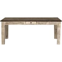 tavolo da pranzo in legno di mango / acacia 210x100x78 bianco cerato CASTLE-ANTIK 112