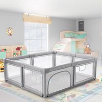 Parque infantil plegable para bebés - Barrera de seguridad para bebés de 0 a 6 años Cama para niños 150 x 150 x 55 cm