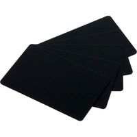 100 x Carte plastique noir Cartes en plastique Cartes au format cartes bancaires et cartes de crédit en plastique PVC (54 x 86 mm)