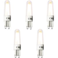 LUEDD Set di 5 Lampada a filamento LED G9 2,5W 240lm 2300K