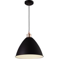 Lampada a sospensione industriale nera Kaja Watso Ø35