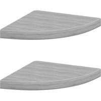 Maison Exclusive - Eck-Schweberegale 2 Stk. Betongrau 35x35x3,8 c