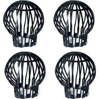 Lot de 4 protège-descentes de gouttière en plastique - Empêchent les obstructions causées par les feuilles, la mousse, la boue, les débris et autres résidus.