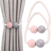 Premium magnetische Vorhang-Raffhalter, Holz-Vorhang-Raffhalter-Clips ein Paar, starke langlebige Magnet-Holdbacks-Schnallenseil für Zuhause, Büro, Fenster dekorativ, hübsch und modisch