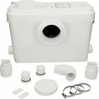 Aquari Ultra Sanitary Macerator Bath Sink Shower Waste Pump White 3 Inlets