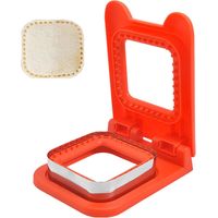 Découpeuse et Scelleuse à Sandwichs Carrés, Machine à Poches Sandwich Style Uncrustables, Appareil pour Enfants Adorant les Lunchables (Rouge)